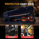 Pyle 1/2 Size Beginner Violin Starter Kit, Violin Starter Package with Travel Case & Bow, Extra Strings, Digital Tuner, Shoulder Rest & Cleaning Cloth for Students, Kids, Adults by TinyTreasures Baby Boutique