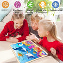 Wooden Puzzles for Kids Ages 4-6, 4 Packs 60 PCs Animal Dinosaur Jigsaw Puzzles for Children Ages 4-8,Preschool Educational Puzzles Boards Toys Gifts for Boys Girls by TinyTreasures Baby Boutique