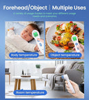 Forehead Thermometer for Adults and Kids, Digital Touchless Thermometer for Baby, Infants and Toddlers, 3 Color Fever Alarm, 1s Fast Accurate Reading, Non Contact by TinyTreasures Baby Boutique