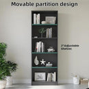 Bookshelf, Open Modern Bookshelf, 5 Shelf Bookcase with Freestanding Display Storage, Wooden Book Shelf for Bedroom, Living Room, Dinning Room, Office, Dray by CozyNest Decor