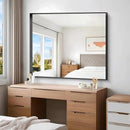 Black Bathroom Mirror, 40x48 Inch Rectangular Framed Mirror, Large Wall Mounted Bathroom Vanity Mirror Over Sink for Bedroom,Restroom, Living Room, Hangs Vertically or Horizontally by CozyNest Decor