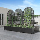 Casaphoria Metal Raised Garden Bed with Trellis and Wheels, 72"x35"x16" Planter Box for Climbing Plants, Vegetables & Vines, Features Drainage Holes and Privacy Screen (Black-Spring) by GreenHaven Gardens