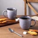 AmorArc 12oz Coffee Mugs, Ceramic Coffee Mugs set of 4 for Man, Woman, Dad, Mom, Modern Coffee Mugs with handle for Latte/Cappuccino/Milk/Cocoa. Dishwasher&Microwave Safe, Gray-Reactive Glaze by CozyNest Decor