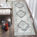 Lahome Boho Runner Rug for Hallway - 2x7 ‎Stain Resistant Non-Slip Kitchen Runners Non Skid Washable 7 Ft Lightweight Throw Bathroom Runner, Oriental Distressed Print Runner for Bedroom Laundry Room by TinyTreasures Baby Boutique