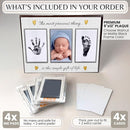 Inkless Hand and Footprint Kit, Baby Keepsake Plaque & Baby Shower Gifts - Ideal as Mom To Be Gift, Nursery Picture Frames, Clean Touch Hand and Footprint Kit (Style 2 - Design 6) by TinyTreasures Baby Boutique