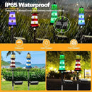 Lighthouse Solar Lights, 4 Pack Solar Outdoor Waterproof Lights, Perfect for Your Garden, Yard, Flower Bed, Patio, Sidewalk, Driveway or Any Other Place by GreenHaven Gardens