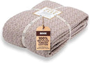 Gold Case Throw Blanket for Bed – 100% Recycled Turkish Cotton Bed Blanket – Decorative Throw Cotton Blankets for Living Room & Bedroom – Woven Twin Blankets - 71x90 - Beige by CozyNest Decor