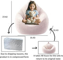 ENBAOHUI Bean Bag Chairs with Memory Foam Chairs for Kids Teens Toddler Faux Fur Sofa Chair with Handle Grey by TinyTreasures Baby Boutique