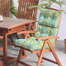 LVTXIII Outdoor Seat/Back Chair Cushion Patio Tufted High Back Cushion, Seasonal Replacement Rocking Chair Cushion with Ties (22” W x 20D”, Set of 2, Damask Green)
