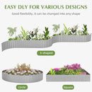 Metal Garden Edging Border, Corrugated Steel Landscaping, DIY for Lawn (Silver, 6 Inch x 40FT) by GreenHaven Gardens
