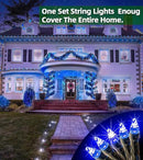 1500 LED 492ft Outdoor Christmas Lights Decorations, Green Wire LED String Lights with Timer Memory, Twinkle Lighs for Indoor Outdoor Party, Tree Wedding, Garden, Patio (Blue) by GreenHaven Gardens