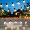 25FT G40 LED Outdoor String Lights with 12+1 Bulbs, E12 Socket, 2700K Warm White, Commercial Grade Weatherproof & Connectable for Garden, Patio, Backyard, Bistro, Porch, Deck, Gazebo, Camping, Party by CozyNest Decor