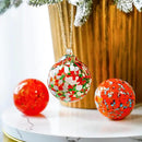 Set of 3 Blown Glass Christmas Ornament Balls for Christmas Tree Decor Glass Gazing Balls for Garden Patio Decor Glass Hanging Xmas Ornament Balls Gifted Box by GreenHaven Gardens