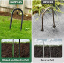 12 inches 12-Pack Trampoline Stakes Anchors High Wind Stake Heavy Duty U Hooks for Ground Lawn Garden Yard Stakes for Decorations Swing Set Shed by CozyNest Decor