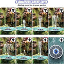 SZMP Solar Fountain Upgrade, 3.5W Solar Powered Bird Bath Fountains with Flower, Outdoor Water Feature Solar Pump with 7-in-1 Nozzles, 4 Fixed Pipes for Humingbirds, Garden, Pool, Pond, and Fish Tank by GreenHaven Gardens