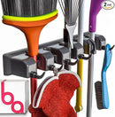 EXTRA GRIP Mop & Broom Holder Wall Mount - Wall Hanging Garden Tool & Utility Closet Organizer, Mop & Broom Hook, Broom Hanger Wall Mount, Mop Broom Organizer, Wall Mounted Broom Rack Mop Storage by CozyNest Decor