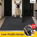 JSEI Entryway Rugs Doormat 32"x48", Non-Slip Dirt Trapper Door Mats Indoor, Washable Absorbent and Stain Resist Welcome Floor Mat for Front Door, Dog Door Mat, Muddy Wet Shoes & Paws, Dark Grey by CozyNest Decor