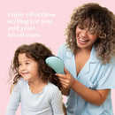 Crave Naturals Glide Thru Detangling Brush for Natural, Curly, Straight, Wet or Dry Hair - Gentle Detangler Styling Tool for Adults, Kids, Toddlers and Little Girls - 7.5 x 3 in, Turquoise by TinyTreasures Baby Boutique