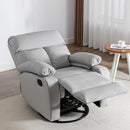 Swivel Rocker Recliner, Rocking Recliner Chair, Small Rocker Recliners for Small Spaces, Living Room, Bedroom, Nursery, RV, Light Grey by TinyTreasures Baby Boutique