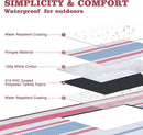 Waterproof Picnic Mat, Outdoor Camping Oversized Field Blanket. Portable Thickened Camping Blanket, Suitable for Beach, Camping, Music Festival, Party, Outdoor Adventure. (Red&Blue&White, 80”x60”) by TinyTreasures Baby Boutique