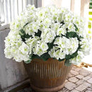 Hananona 12 Pcs Artificial Geranium Flowers for Outdoors Geranium Silk White Flower Outdoor UV Resistant Garden Plants Faux Flowers for Home Kitchen WeddingTable Centerpieces Decor (12, White) by CozyNest Decor