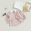 Douhoow Toddler Baby Plaid Jacket Baby Boy GIrl Flannel Hoodies Zip Up Hooded Fall Winter Outerwear Coat by TinyTreasures Baby Boutique