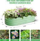 2 Pcs 4.5x2x1ft Oval Raised Garden Bed, Galvanized Raised Beds,Open-Ended Base Metal Raised Planter Beds,Garden Bed Outdoor,Planter Raised Boxes for Vegetables, Flowers,Tool-Free Asse,Green by CozyNest Decor