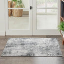 Entryway Rug 2x3 Grey Rug, Washable Abstract Small Rugs Non-Slip Low Pile Throw Rugs for Kitchen Floor, Front Door, Bedroom Bedside by TinyTreasures Baby Boutique