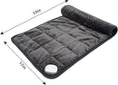 Ruqiji 17''x33'' Weighted Heating Pad, 5.2lbs with 12 Temperature Settings& Countdown Display, Pain Relief for Back/Neck/Shoulders/Abdomen/Legs, Birthday Gifts for Mom Dad Women Men (Dark Gray) by CozyNest Decor