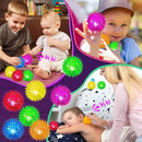 Bouncy Light Up Ball for Kids - LED Flashing Spiky Sensory Toys for Kids with Autism Stress Balls for Toddlers 1-3 Fidget Toys Sensory Balls Glow in The Dark for Novelty Noisemaker Toys for Parties by TinyTreasures Baby Boutique
