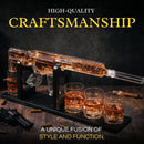 AR15 Whiskey Gun Decanter Set 1000 ml & 4 12oz Bullet Glasses by The Wine Savant