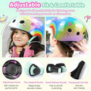 Vvinca Kids Toddlers Bike Helmet Adjustable for Ages 3-5-8 Years, Knee Pads and Elbow Pads Set Wrist Guard Sports Protective Gear Set for Roller Skate Bicycle Skateboard Scooter Girl Boy Birthday Gift by TinyTreasures Baby Boutique