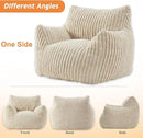 Giant Bean Bag Chairs for Adults with Filling Plush Fluffy Bean Bag Chairs for Teens with Armrests Comfy BeanBag Lazy Couch Sofa Chair for Bedroom Living Room Reading by CozyNest Decor