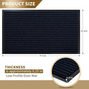 Yimobra Front Door Mat Outdoor Indoor Entrance, 100% Waterproof All-Season All Weather Doormat, Welcome Matt Outside Entry, Non Slip, Low Profile, Heavy Duty Patio Porch Floor Mats,47 x 32,Navy Blue by CozyNest Decor