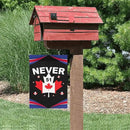 Never 51st State Canada Flag Garden Flags 12x18 Double Sided Funny House Flag for Holiday Outdoor Decorations by GreenHaven Gardens