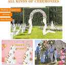 Adorox Metal Garden Arch Trellis for Climbing Plants 7.8ft Outdoor Arch Wedding Halloween Christmas Vine Trellis Pumpkin Archway Assemble Freely 2 Sizes Gold by GreenHaven Gardens