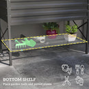 Outsunny Raised Garden Bed with Galvanized Steel Frame, Storage Shelf and Bed Liner, Elevated Planter Box with Legs for Vegetables, Flowers, Herbs, Dark Gray by GreenHaven Gardens