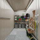 4x8 FT Metal Outdoor Lean to Storage Shed, Lean to Garden Shed Utility Tool Shed, Heavy-Duty Outdoor Metal Wall Side Storage Sheds by GreenHaven Gardens