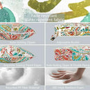 LVTXIII Outdoor Deep Seat Cushion Patio Seat and Back Cushion Set Seasonal Chair Cushion with Removable Cover and Adjustable Buckle for Home and Garden, 22"x22"x4", Pretty Paisley by GreenHaven Gardens