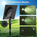 T-SUNUS Solar Garden Spotlight White Outdoor, 4-in-1 Solar Spot Lights 6000K IP65 Waterproof 9.8ft Cable, 5W Separated Solar Panel, Auto On/Off for Tree Patio Yard Driveway Pathway Pool Area by GreenHaven Gardens