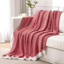 MIULEE Red Super Soft Throw Blanket for Couch, Cozy Fluffy Warm Blankets Lightweight Knit Throw Blankets for Sofa, Bed, Chair, Living Room, Camping, Picnic, 50 x 70 inch by CozyNest Decor