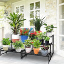 Plant Stand Indoor Outdoor, 3-Tier Wrought Iron Plant Stands, Stackable Metal Plant Shelf Decorative Outdoor Flower Stand Heavy Duty Pedestal Stands for Garden Deck Living Room, Black by GreenHaven Gardens