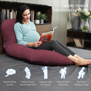 MOON PARK Pregnancy Pillows for Sleeping - U Shaped Full Body Maternity Pillow with Removable Cover - Support for Back, Legs, Belly, HIPS - 65 Inch - Burgundy by TinyTreasures Baby Boutique