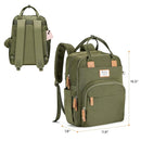 RUVALINO Diaper Bag Backpack - Multifunction Travel Back Pack Maternity Baby Changing Bags, Diaper Changing Totes, Large Capacity, Waterproof and Stylish, Baby Travel Essential, Army Green by TinyTreasures Baby Boutique