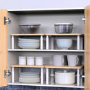 Cabinet Organizer Shelf, Spice Rack Set of 2 Kitchen Pantry Cupboard Shelves, Stackable, Height Adjustable, Natural Bamboo (11.7" W) by CozyNest Decor