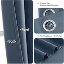 MIULEE Stone Blue Blackout Curtains for Bedroom Living Room 90 Inches Long 2 Panels, Thermal Insulated Room Darkening Drapes Solid Grommet Top Noise Reducing Light Blue Window Treatments 40x90 Inch by TinyTreasures Baby Boutique