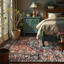 Lahome 8x10 Ultra-Thin Living Room Rug （Non-Slip Washable Non-Shedding）（Oriental Vintage Distressed Carpet for Dining，Bedroom，Office） by TinyTreasures Baby Boutique