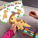 CiyvoLyeen Dinosaur Sewing Craft Kit DIY Kids Craft and Sew Set for Girls and Boys Educational Beginners Sewing Stuffed Animal Felt Plush Ornaments Set of 14 Sewing Kits for Kids Age 8 9 10 11 12 by TinyTreasures Baby Boutique