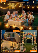 LED Outdoor String Lights, 150FT 75+2 Shatterproof Bulbs Outdoor Patio Lights, IP65 Waterproof Connectable Hanging Outside Light for Backyard, Porch, Deck, Balcony, 2200K by CozyNest Decor