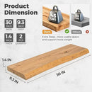 RICHFOCUS Live Edge Elm Floating Shelves - 30" W x 9.3" D Rustic Solid Wood Wall Shelves with Invisible Bracket, Wall-Mounted for Living Room, Bedroom, Kitchen Storage & Display, Set of 2, Natural by CozyNest Decor